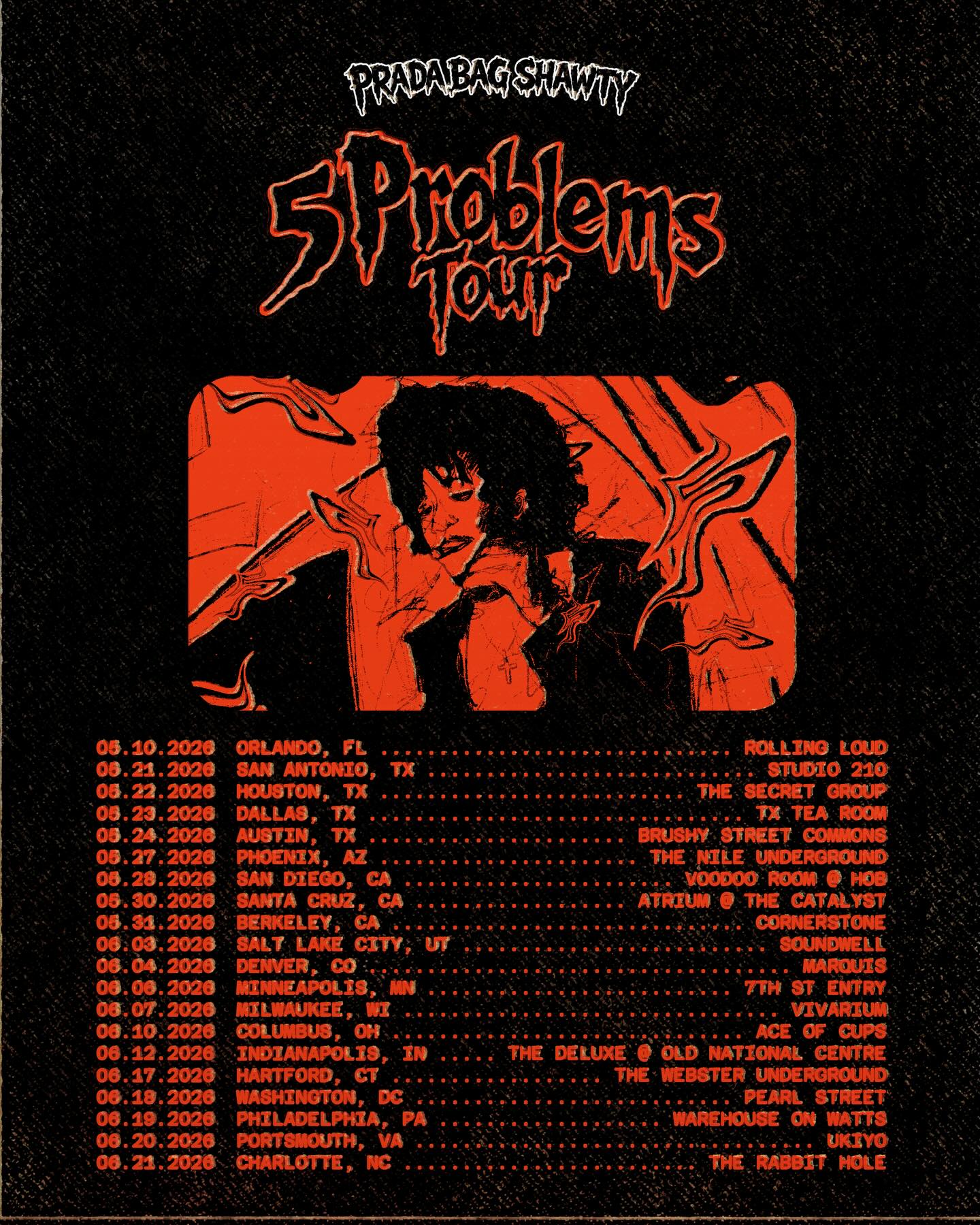 Pradabagshawty The Five Problems Tour Poster 2026